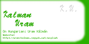 kalman uram business card
